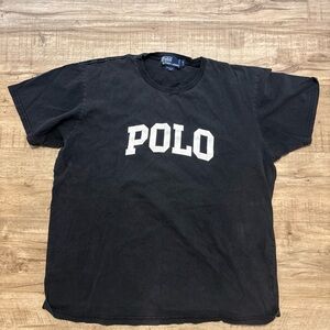 Polo by Ralph Lauren Black Tee with White POLO Script